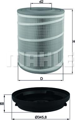 MAHLE LX 3480 KIT - Filtru aer aaoparts.ro