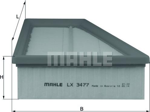 MAHLE LX 3477 - Filtru aer aaoparts.ro