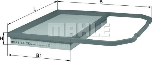 MAHLE LX 3306 - Filtru aer aaoparts.ro