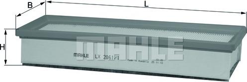 MAHLE LX 2061/1 - Filtru aer aaoparts.ro