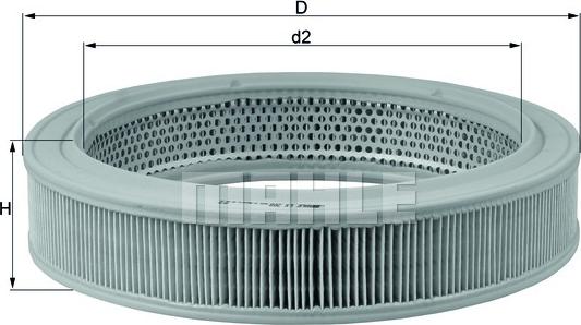 MAHLE LX 208 - Filtru aer aaoparts.ro