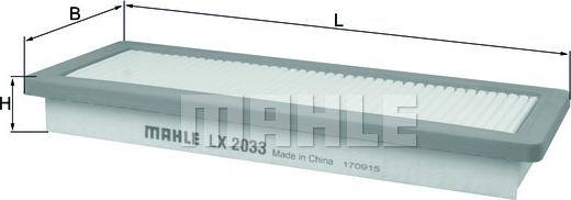 MAHLE LX 2033 - Filtru aer aaoparts.ro