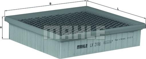 MAHLE LX 2108 - Filtru aer aaoparts.ro