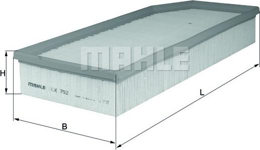 MAHLE LX 752 - Filtru aer aaoparts.ro