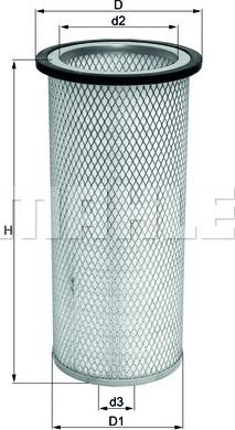 MAHLE LXS 217 - Filtru aer secundar aaoparts.ro