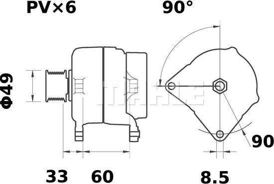 MAHLE MG 90 - Generator / Alternator aaoparts.ro