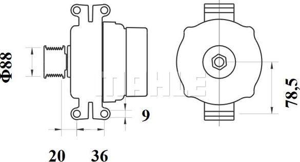 MAHLE MG 935 - Generator / Alternator aaoparts.ro