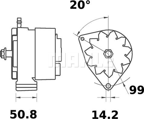 MAHLE MG 442 - Generator / Alternator aaoparts.ro