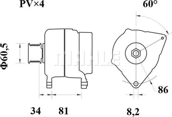 MAHLE MG 454 - Generator / Alternator aaoparts.ro