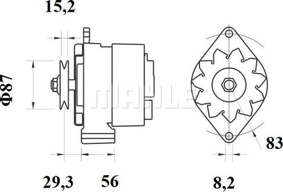 MAHLE MG 438 - Generator / Alternator aaoparts.ro