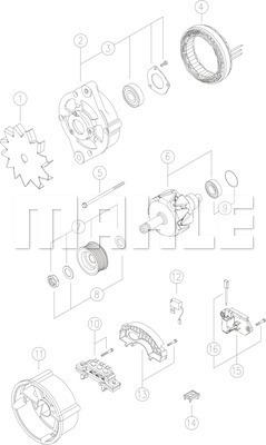 MAHLE MG 423 - Generator / Alternator aaoparts.ro