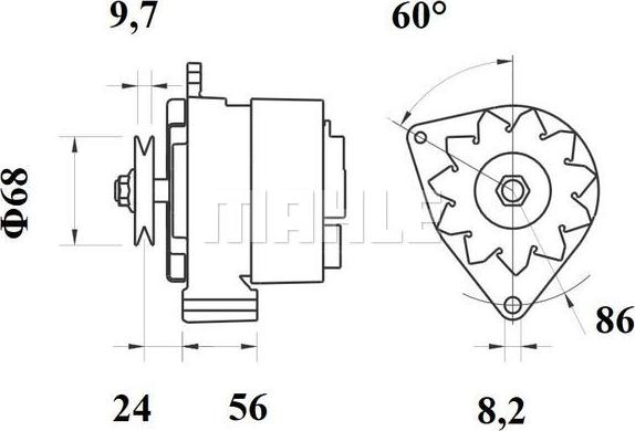 MAHLE MG 528 - Generator / Alternator aaoparts.ro