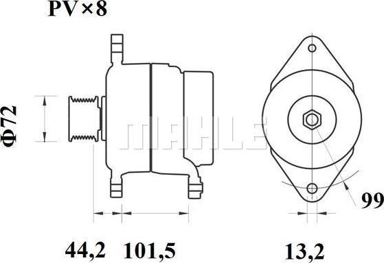 MAHLE MG 1019 - Generator / Alternator aaoparts.ro