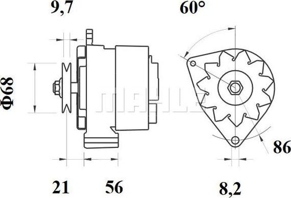 MAHLE MG 124 - Generator / Alternator aaoparts.ro