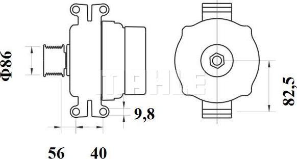 MAHLE MG 808 - Generator / Alternator aaoparts.ro