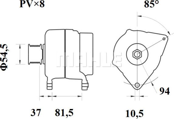 MAHLE MG 810 - Generator / Alternator aaoparts.ro