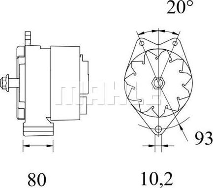 MAHLE MG 820 - Generator / Alternator aaoparts.ro