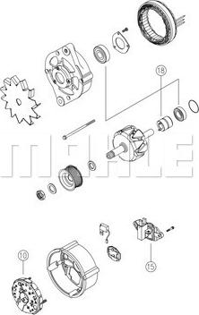 MAHLE MG 820 - Generator / Alternator aaoparts.ro