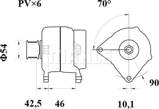 MAHLE MG 356 - Generator / Alternator aaoparts.ro