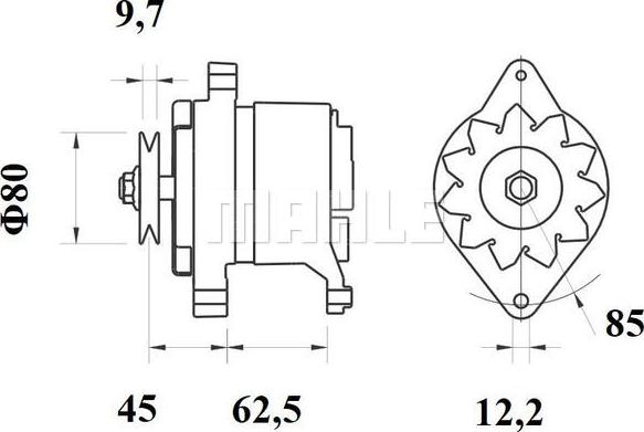 MAHLE MG 369 - Generator / Alternator aaoparts.ro