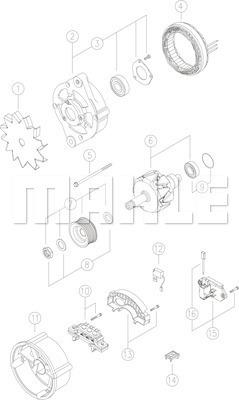 MAHLE MG 212 - Generator / Alternator aaoparts.ro