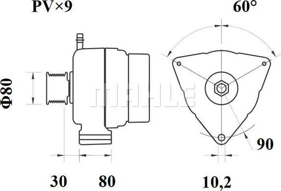 MAHLE MG 792 - Generator / Alternator aaoparts.ro