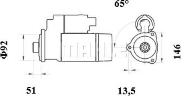 MAHLE MS 998 - Starter aaoparts.ro
