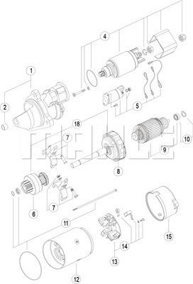 MAHLE MS 443 - Starter aaoparts.ro