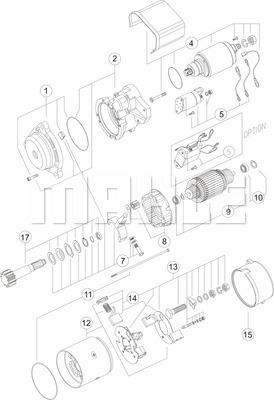 MAHLE MS 405 - Starter aaoparts.ro