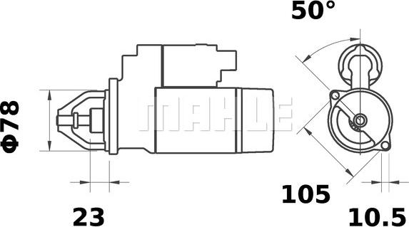 MAHLE MS 431 - Starter aaoparts.ro