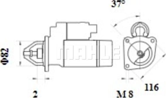 MAHLE MS 1083 - Starter aaoparts.ro