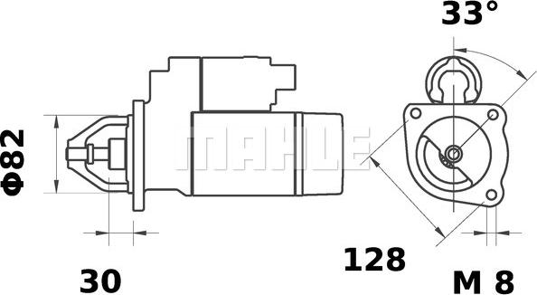 MAHLE MS 114 - Starter aaoparts.ro