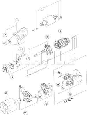 MAHLE MS 112 - Starter aaoparts.ro
