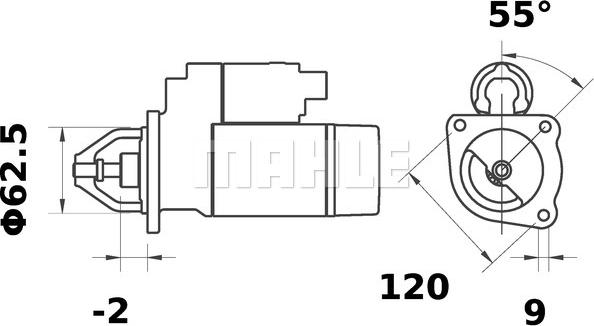 MAHLE MS 182 - Starter aaoparts.ro