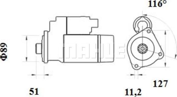 MAHLE MS 891 - Starter aaoparts.ro