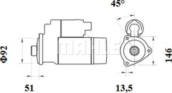 MAHLE MS 886 - Starter aaoparts.ro