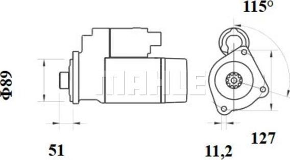 MAHLE MS 887 - Starter aaoparts.ro