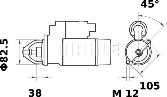 MAHLE MS 266 - Starter aaoparts.ro