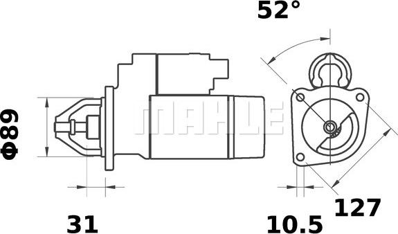 MAHLE MS 232 - Starter aaoparts.ro