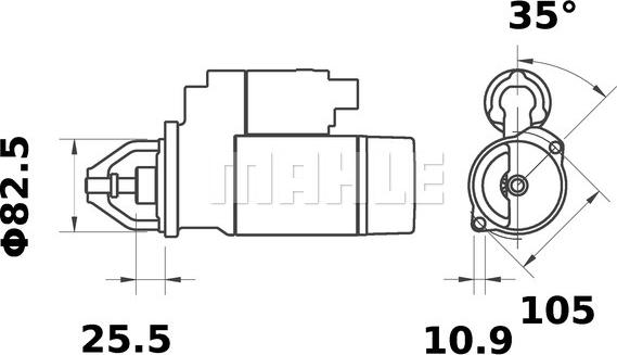 MAHLE MS 27 - Starter aaoparts.ro