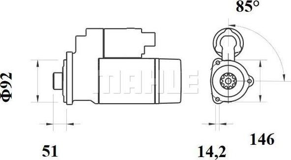 MAHLE MS 754 - Starter aaoparts.ro