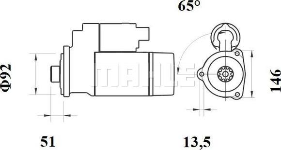 MAHLE MS 758 - Starter aaoparts.ro