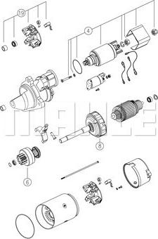 MAHLE MS 766 - Starter aaoparts.ro