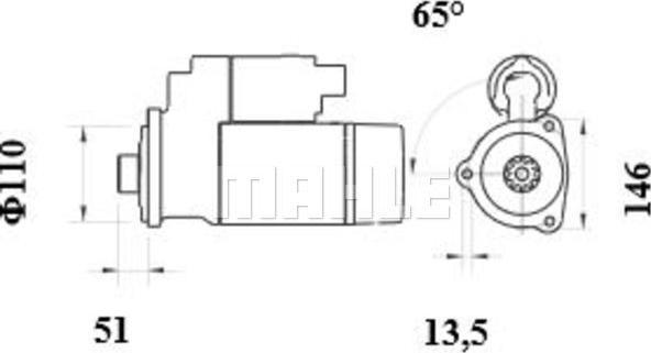 MAHLE MS 760 - Starter aaoparts.ro