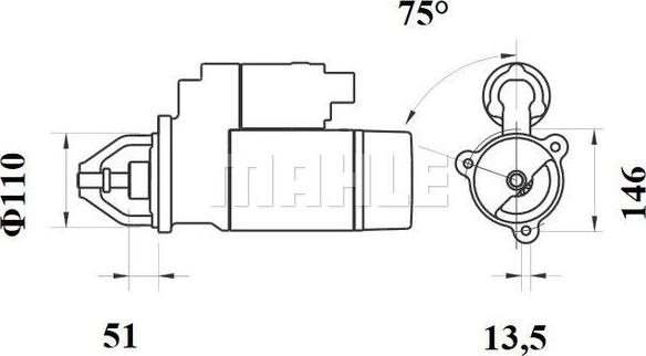 MAHLE MS 767 - Starter aaoparts.ro