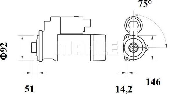 MAHLE MS 781 - Starter aaoparts.ro