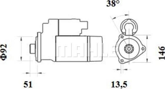 MAHLE MS 770 - Starter aaoparts.ro