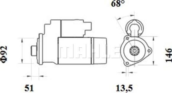 MAHLE MS 778 - Starter aaoparts.ro