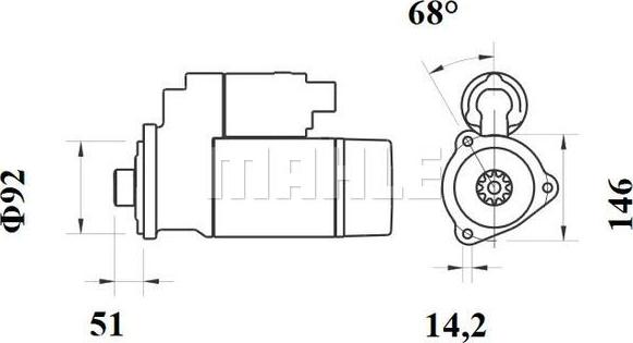 MAHLE MS 773 - Starter aaoparts.ro