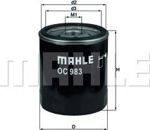 MAHLE OC 983 - Filtru ulei aaoparts.ro